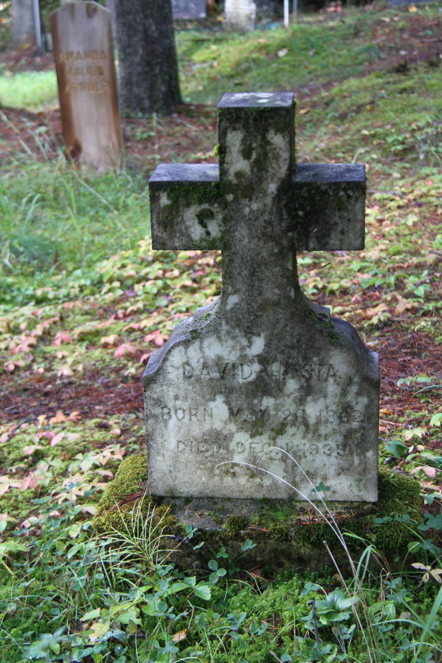 Grave of David Hosta in the Pioneer Cemetery at Skagway, Alaska