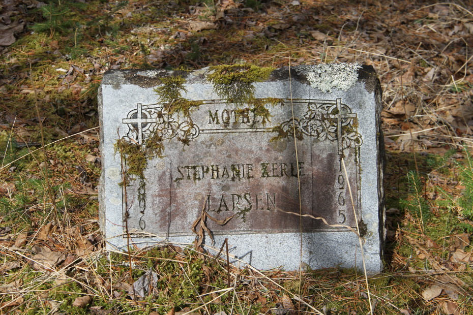 Grave of Stephanie Kerle Sattemsdah Larsen in the Pioneer Cemetery at Skagway, Alaska