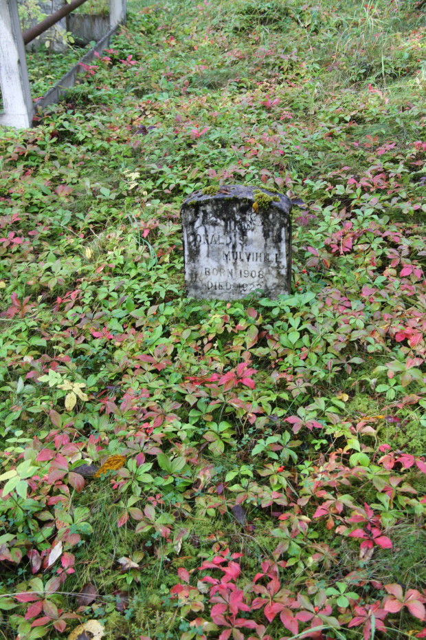 Grave of Donald Smiley Mulvihill in the Pioneer Cemetery at Skagway, Alaska