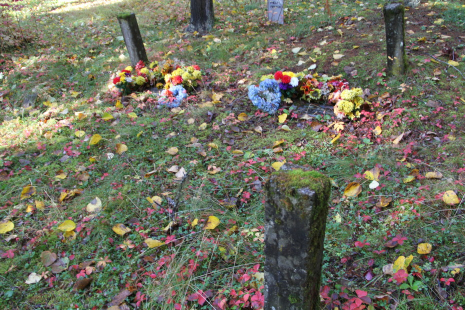 Graves of Patrick Stephen Murray and Mary Fitzgerald Murray in the Pioneer Cemetery at Skagway, Alaska