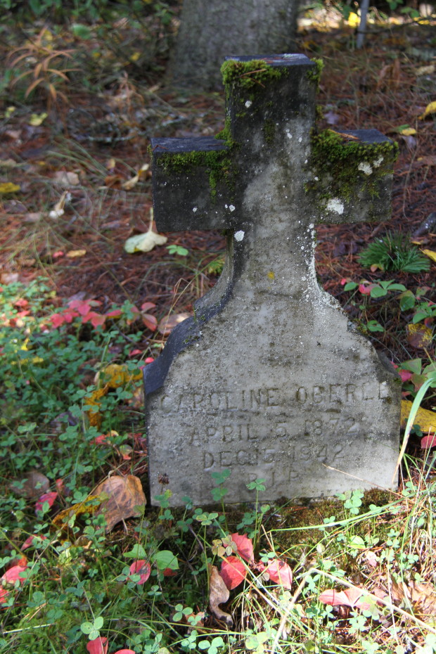Grave of Caroline Oberle in the Pioneer Cemetery at Skagway, Alaska