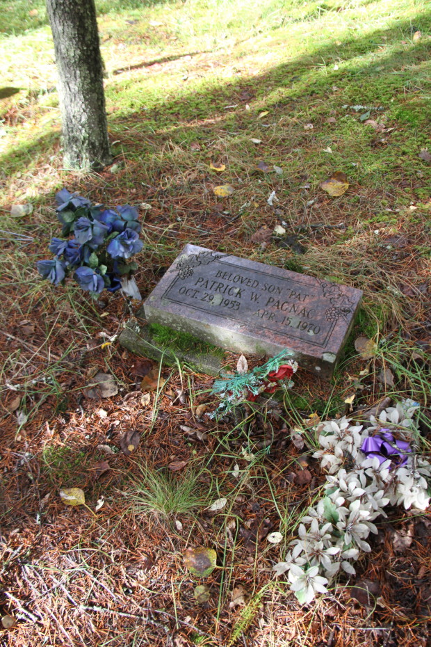 Grave of Patrick W. Pagnac in the Pioneer Cemetery at Skagway, Alaska