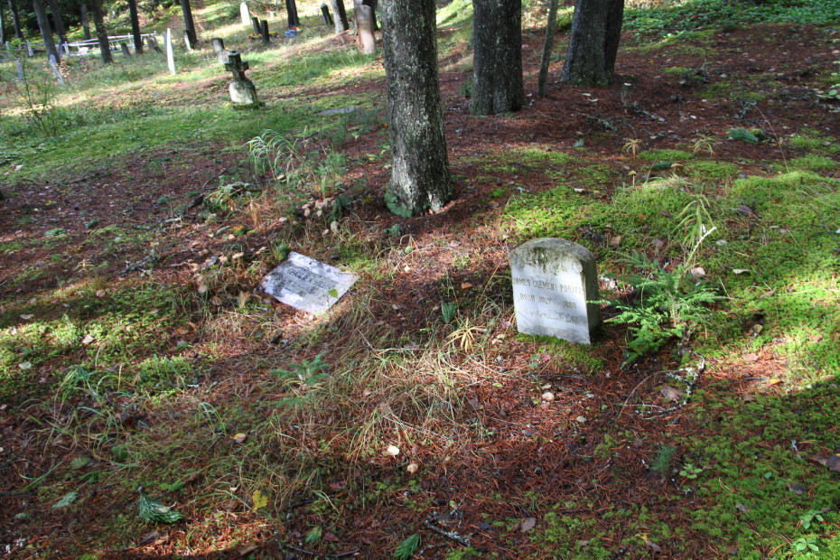 Grave of  in the Pioneer Cemetery at Skagway, Alaska
