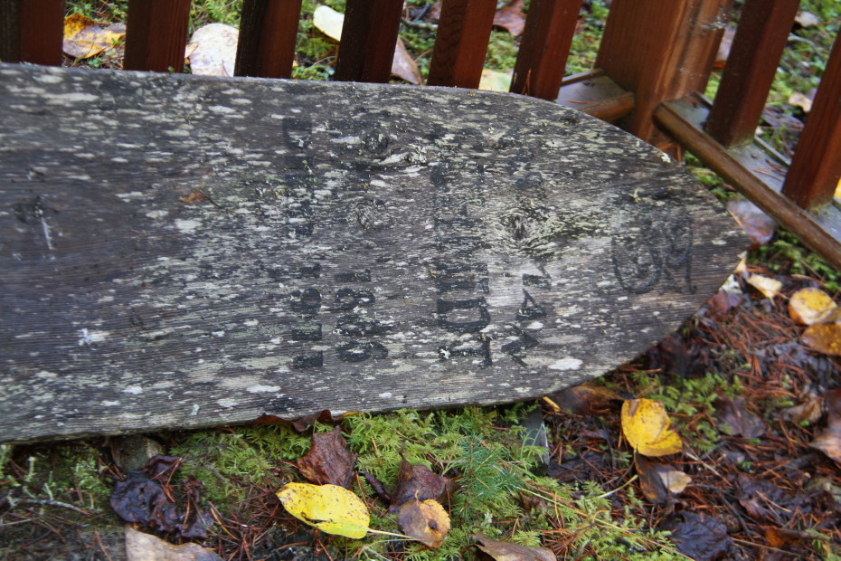 Grave of Herman Schmidt in the Pioneer Cemetery at Skagway, Alaska
