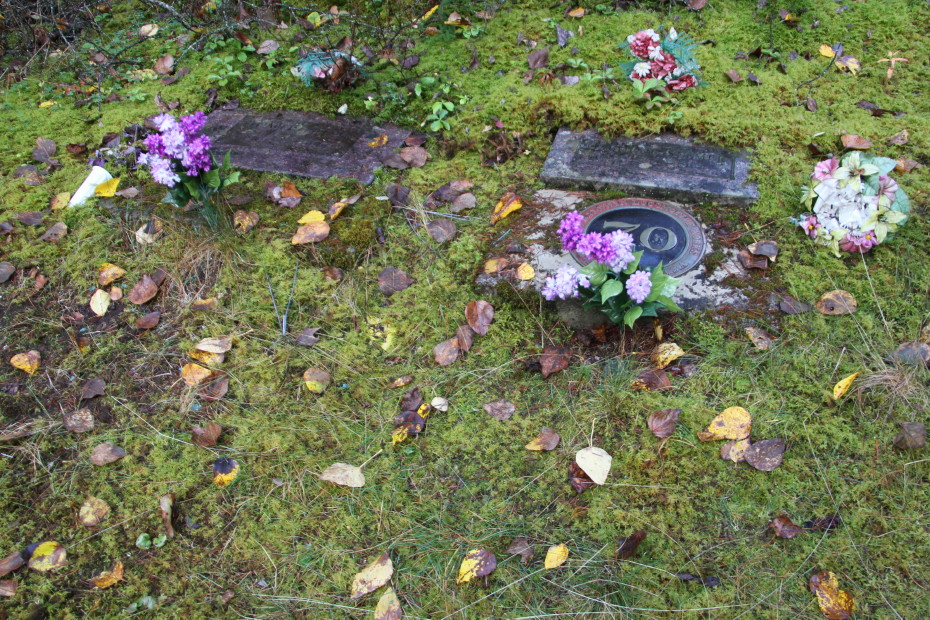 Graves of Elizabeth Selmer and Osborne Selmer in the Pioneer Cemetery at Skagway, Alaska