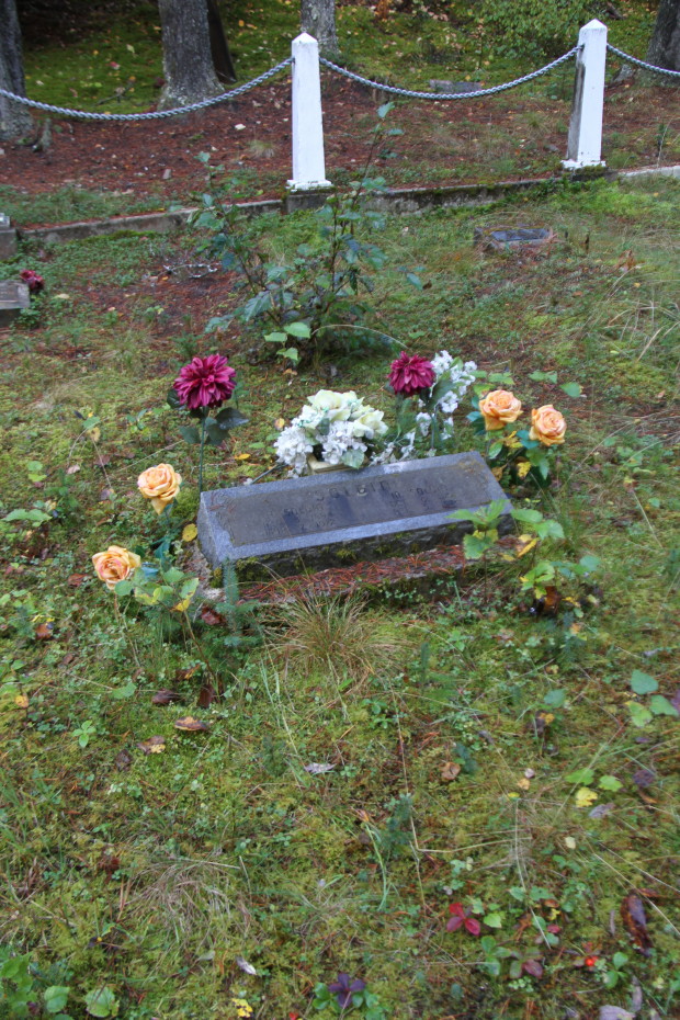 Grave of  in the Pioneer Cemetery at Skagway, Alaska