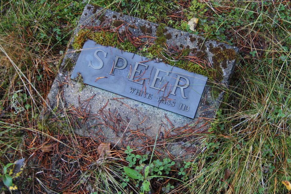 Grave of Wallace Lyle Speer in the Pioneer Cemetery at Skagway, Alaska