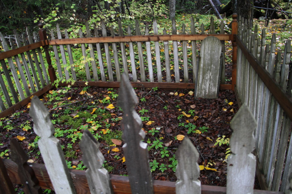 One of the many unknown gravesites in the Pioneer Cemetery at Skagway, Alaska