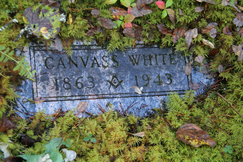 Grave of Canvass White in the Pioneer Cemetery at Skagway, Alaska