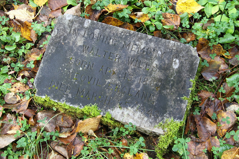 Grave of Walter Wills in the Pioneer Cemetery at Skagway, Alaska