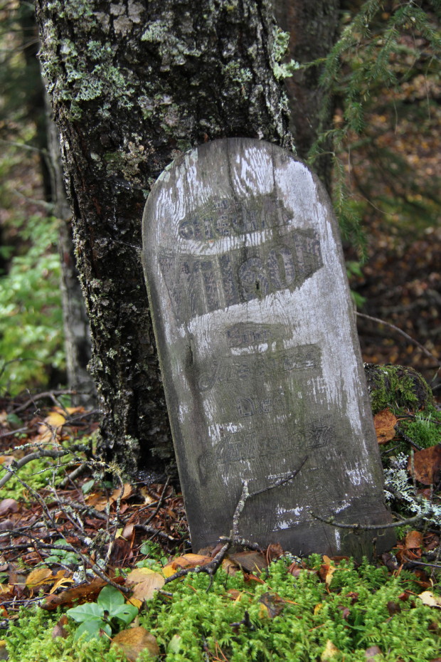 Grave of Fredrick Wilson in the Pioneer Cemetery at Skagway, Alaska