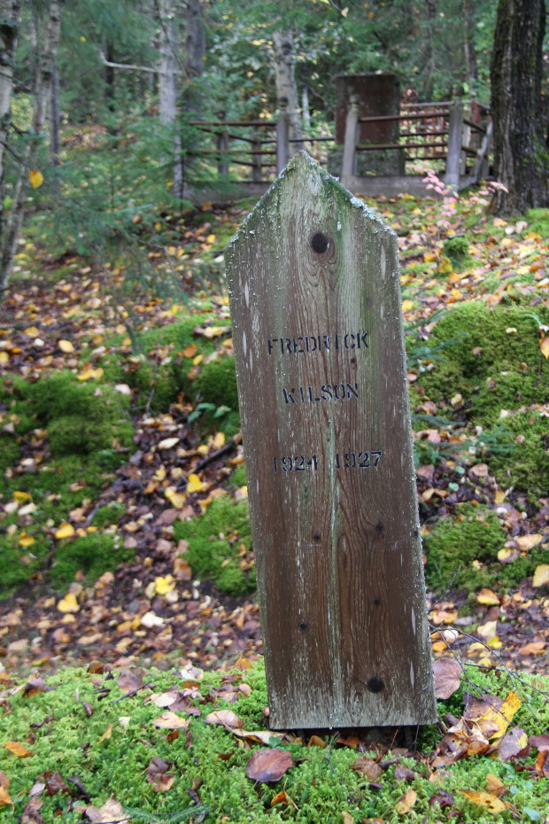 Grave of Fredrick Wilson in the Pioneer Cemetery at Skagway, Alaska
