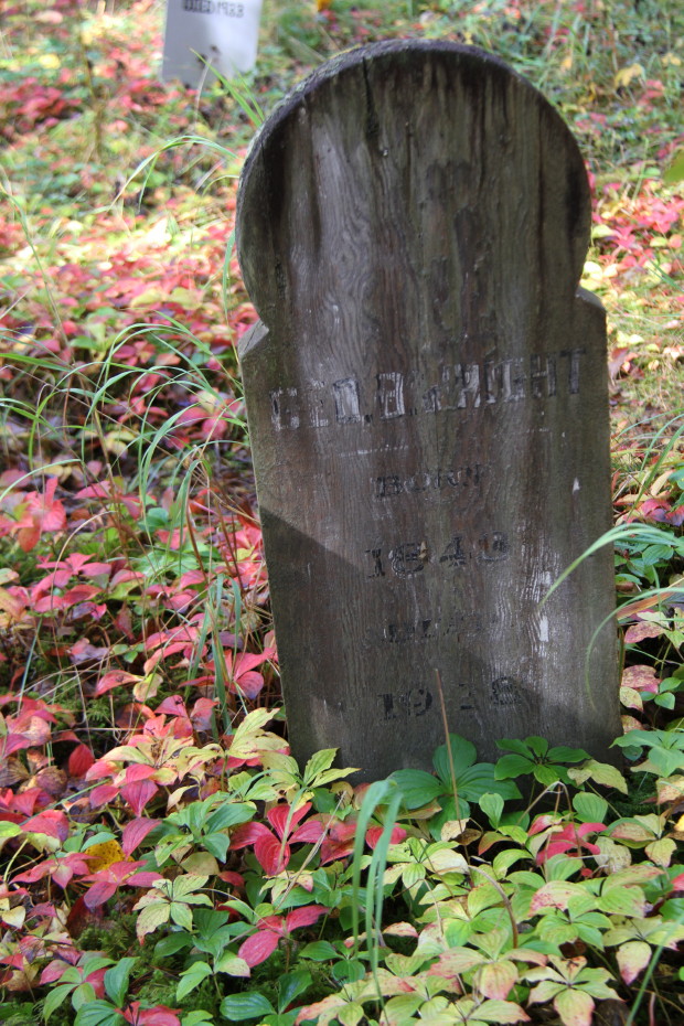 Grave of George B. Wright in the Pioneer Cemetery at Skagway, Alaska