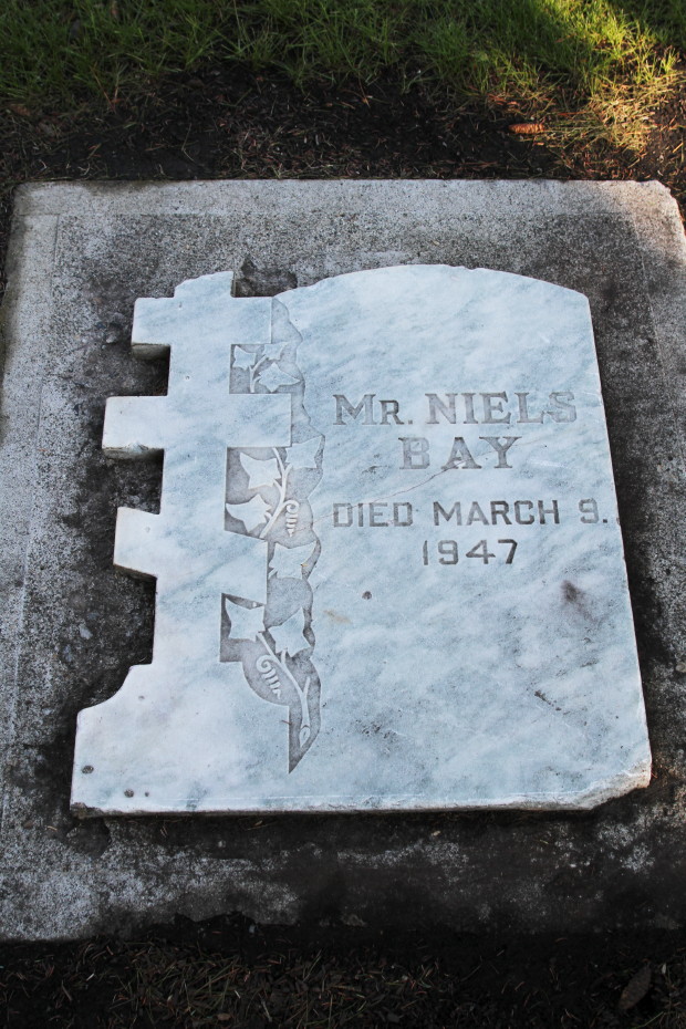 Grave of Niels Christian A. Bay in the Whitehorse Pioneer Cemetery, Yukon