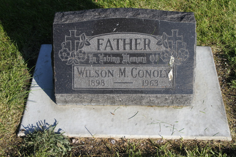 Grave of Wilson M. Conoly in the Whitehorse Pioneer Cemetery, Yukon