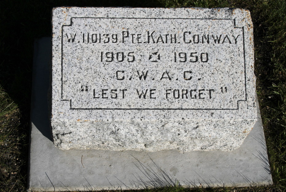 Grave of Katherine Conway in the Whitehorse Pioneer Cemetery, Yukon