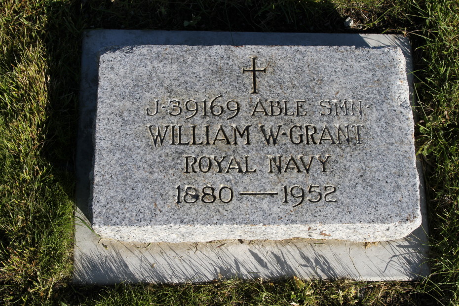 Grave of William W. Grant in the Whitehorse Pioneer Cemetery, Yukon