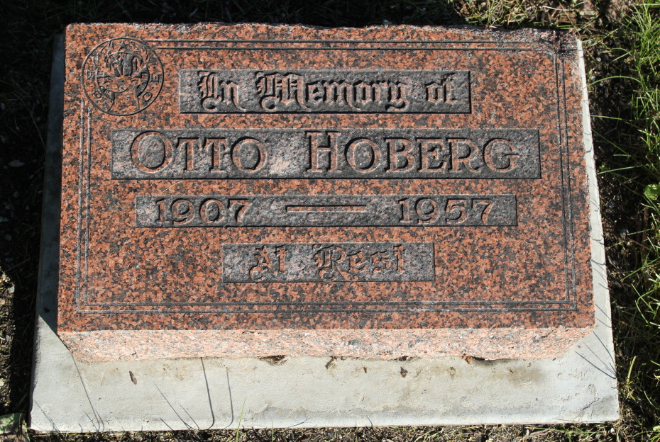 Grave of Otto Hoberg in the Whitehorse Pioneer Cemetery, Yukon