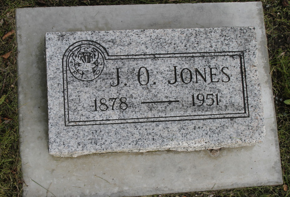 Grave of J. O. Jones in the Whitehorse Pioneer Cemetery, Yukon