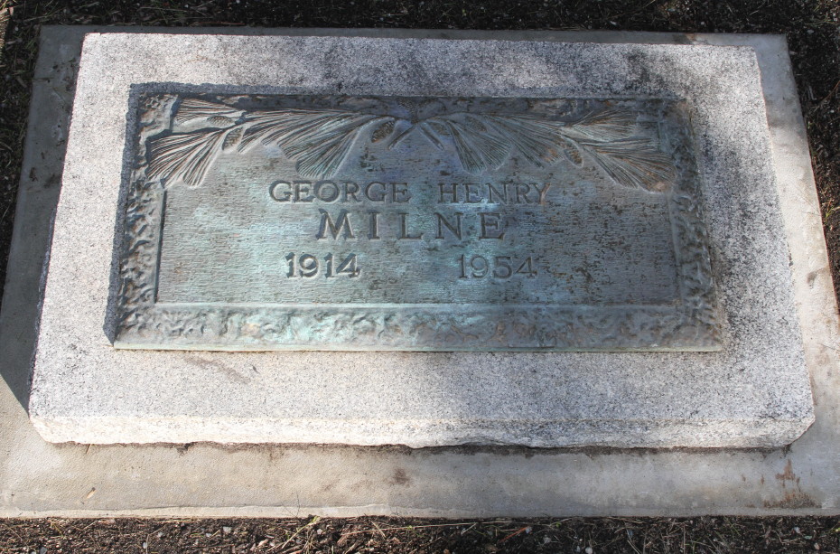 Grave of George Henry Milne in the Whitehorse Pioneer Cemetery, Yukon, 2018