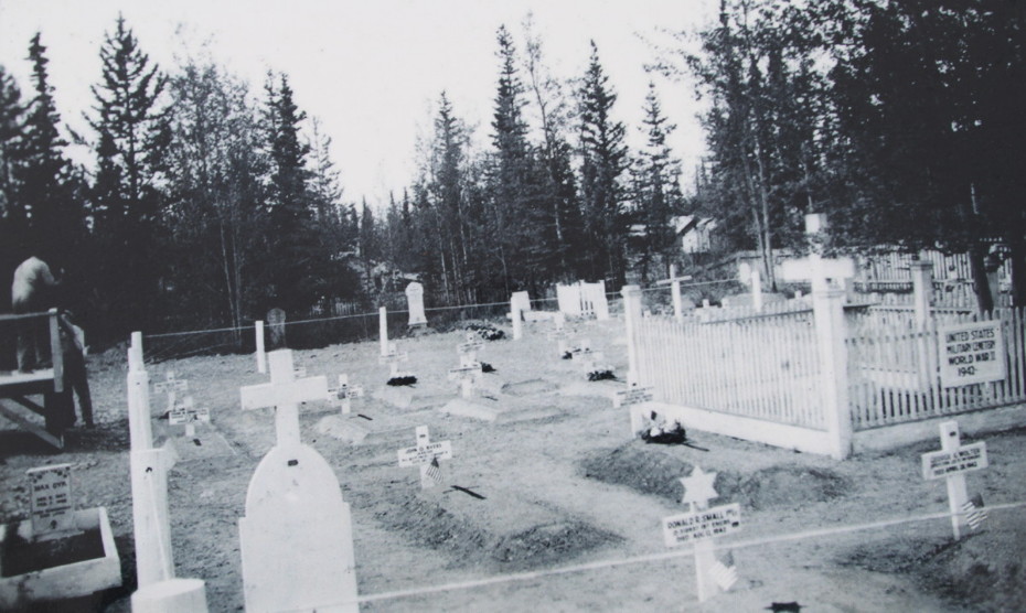 The U.S. military cemetery within the Whitehorse Pioneer Cemetery, Yukon