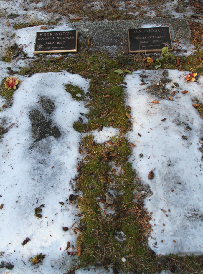Grave of  in the Whitehorse Pioneer Cemetery, Yukon