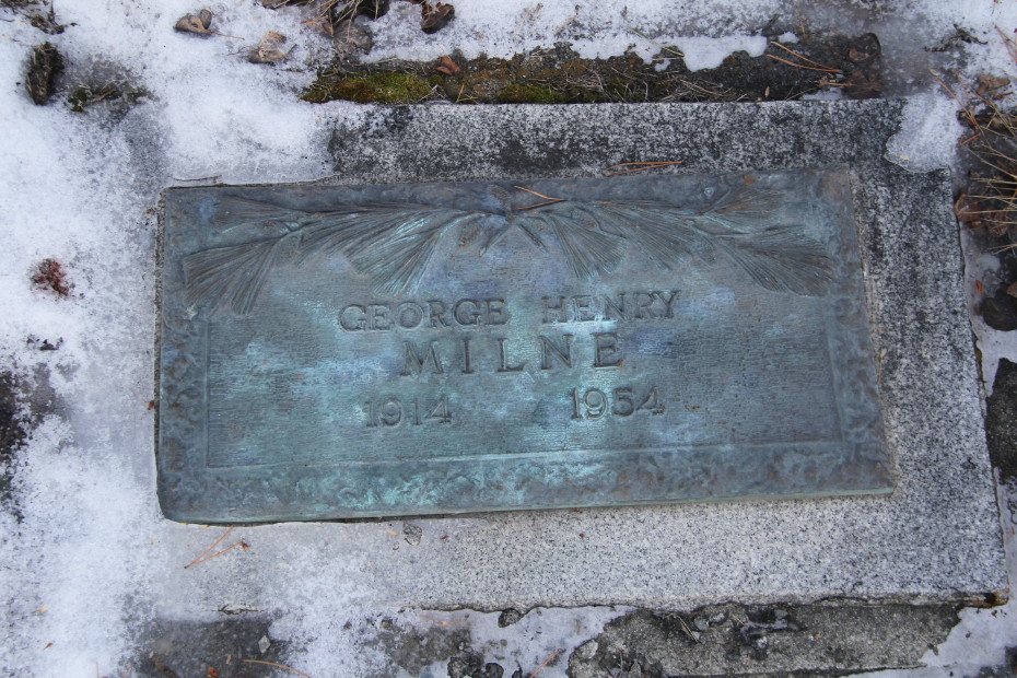 Grave of George Henry Milne in the Whitehorse Pioneer Cemetery, Yukon, 2017