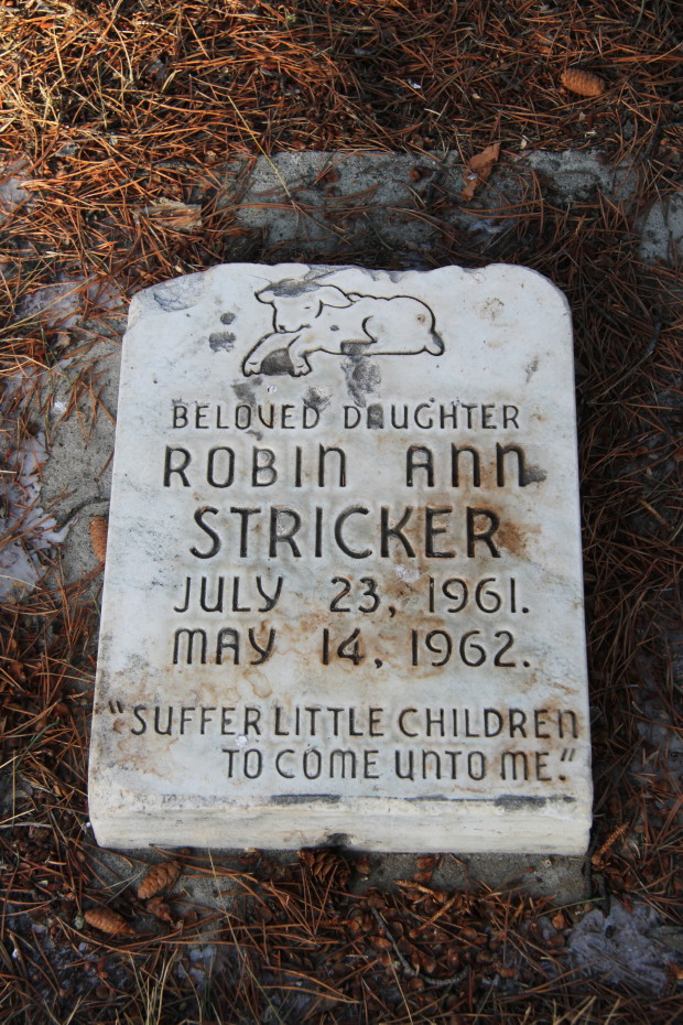 Grave of Robin Ann Stricker in the Whitehorse Pioneer Cemetery, Yukon