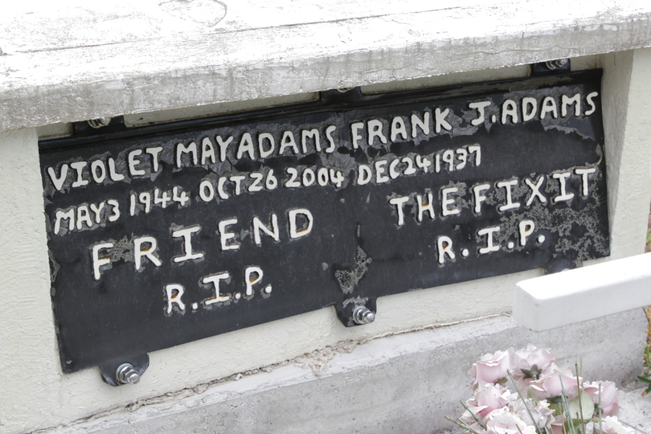 Grave of Violet May Adams in the Atlin Cemetery, BC