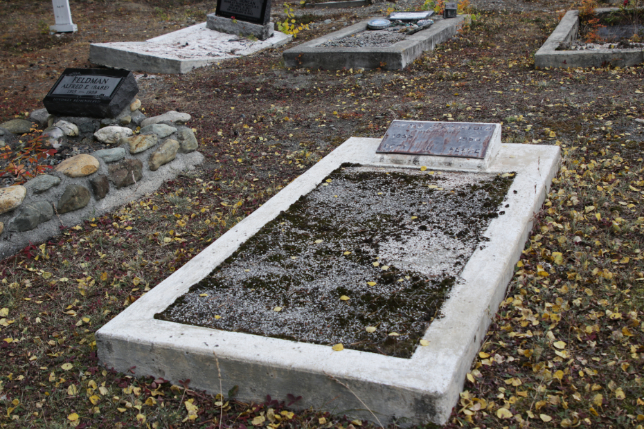Grave of ... in the Atlin Cemetery, BC