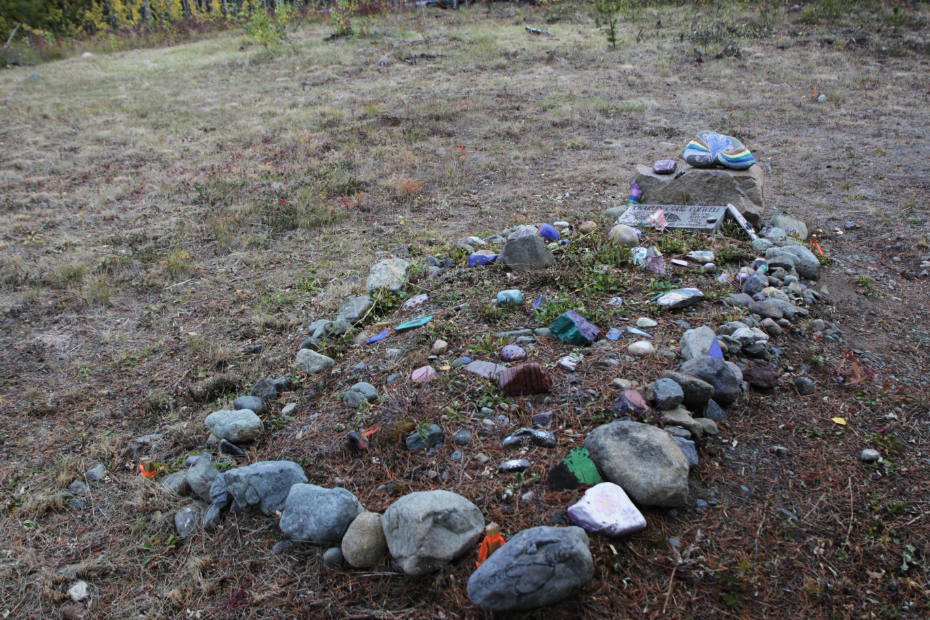 Grave of Charles Craig Colwell in the Atlin Cemetery, BC