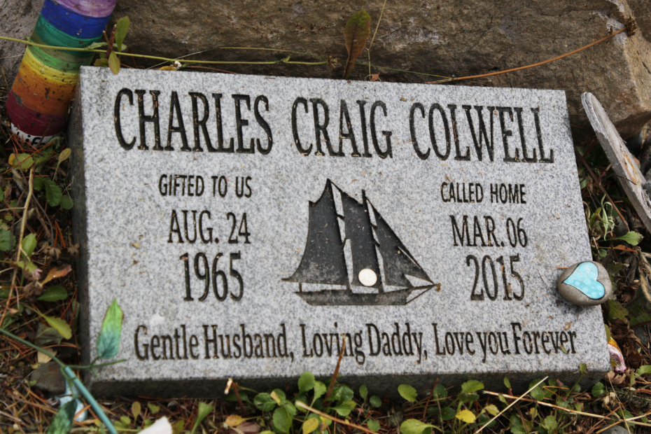 Grave of Charles Craig Colwell in the Atlin Cemetery, BC