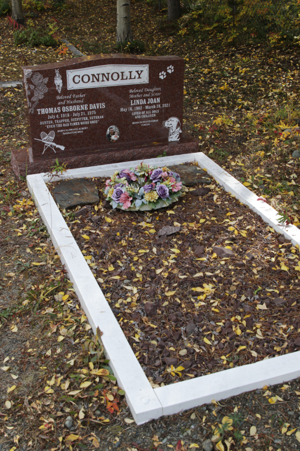 Grave of Thomas Osborne Davis Connolly in the Atlin Cemetery, BC