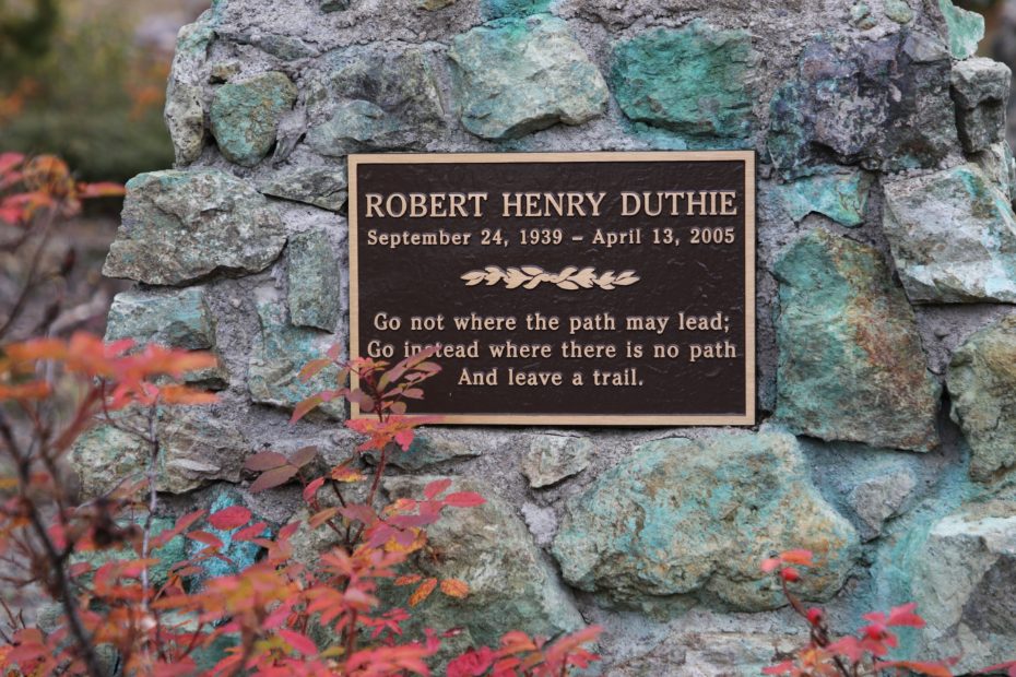 Grave of Robert Henry Duthie in the Atlin Cemetery, BC