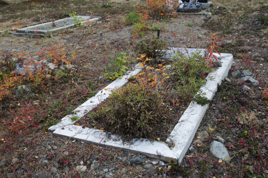 Grave of William Robert Alexander 'Bob' Fraser in the Atlin Cemetery, BC