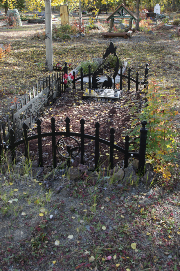 Grave of Christopher Lance Fuller in the Atlin Cemetery, BC