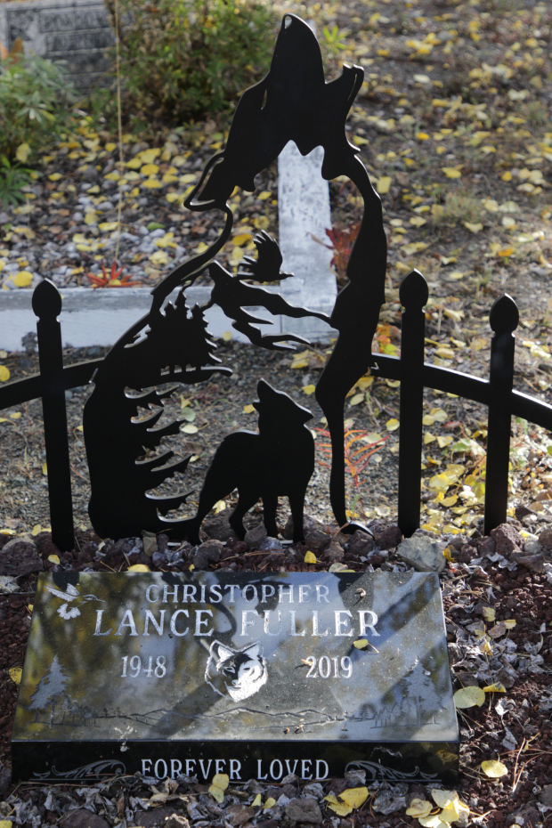 Grave of Christopher Lance Fuller in the Atlin Cemetery, BC