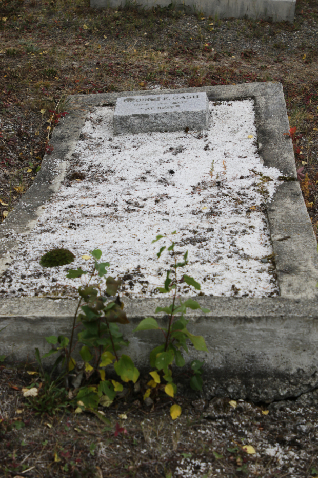 Grave of George E. 'Scotty' Gash in the Atlin Cemetery, BC