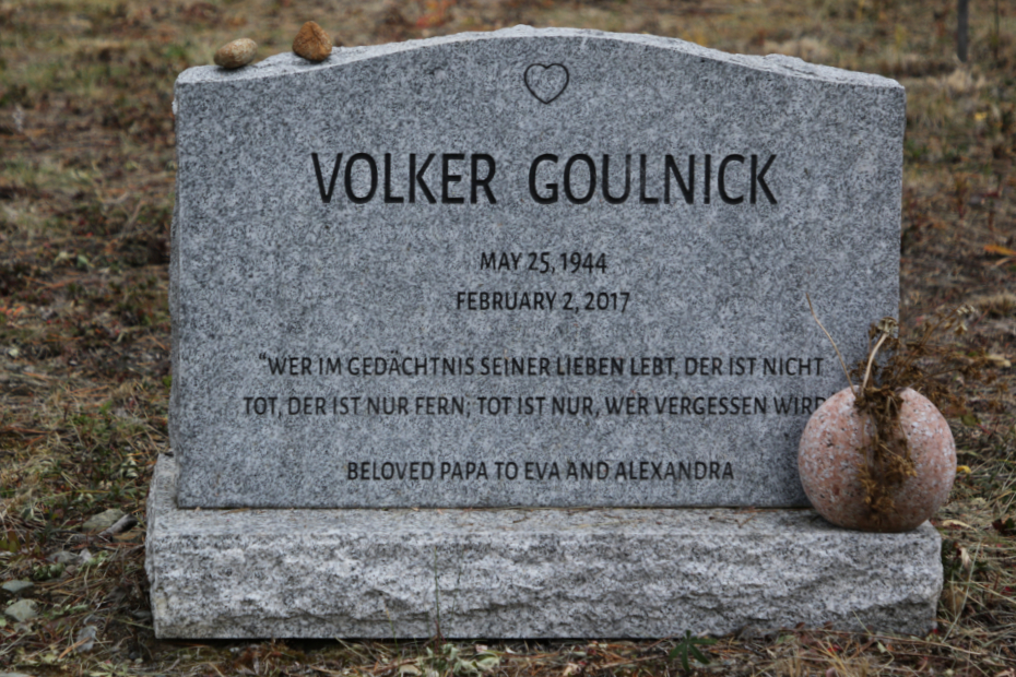Grave of Volker Goulnick in the Atlin Cemetery, BC