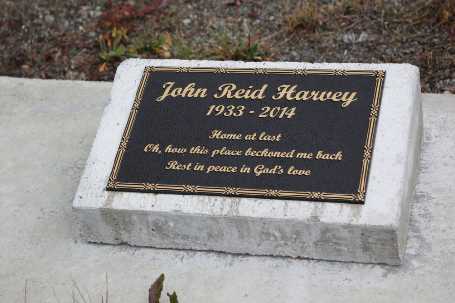 Grave of John Reid Harvey in the Atlin Cemetery, BC