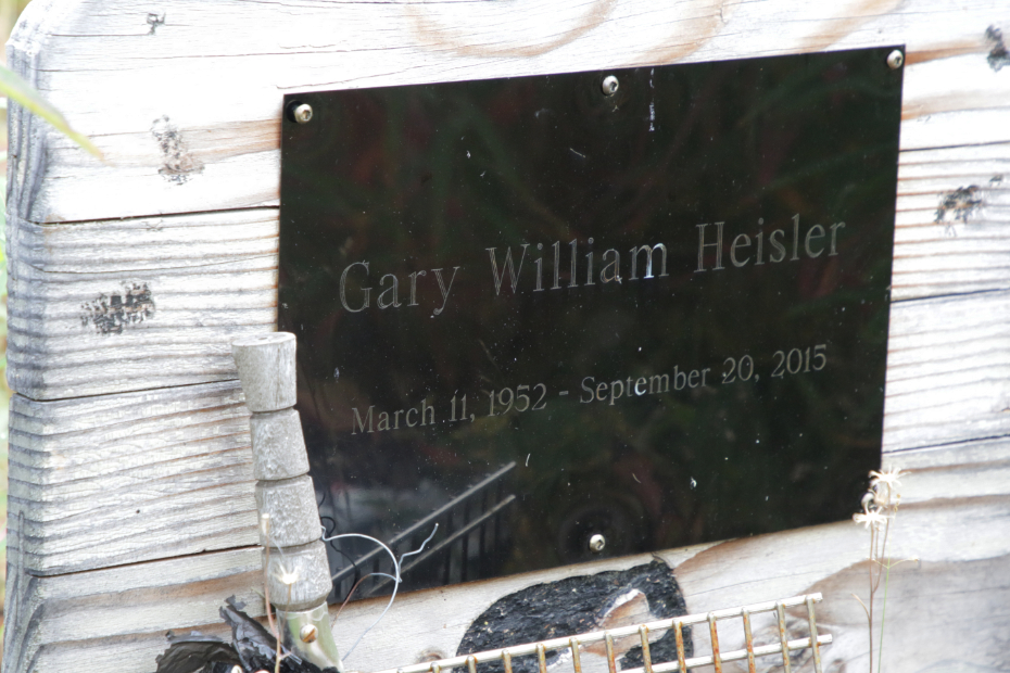 Grave of Gary William Heisler in the Atlin Cemetery, BC