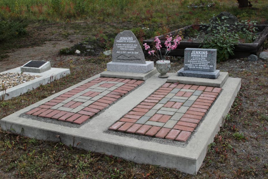 Grave of Kenneth Stewart Jenkins in the Atlin Cemetery, BC