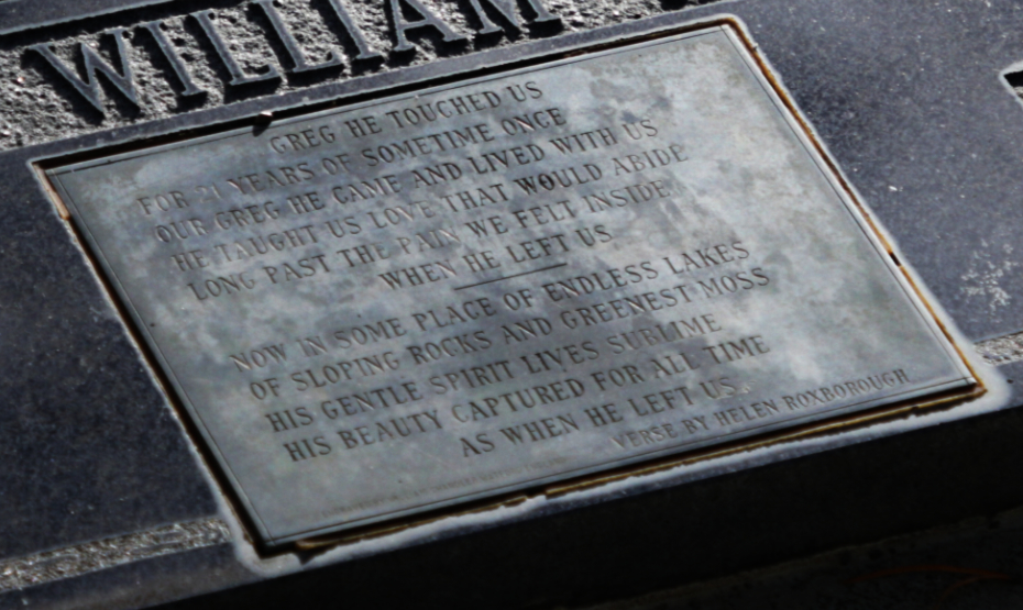 Grave of Gregory William Kirkwood in the Atlin Cemetery, BC