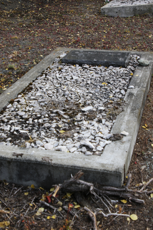 Grave of Manne Magnuson in the Atlin Cemetery, BC