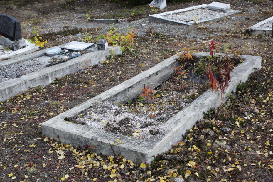Grave of Otto Miller in the Atlin Cemetery, BC