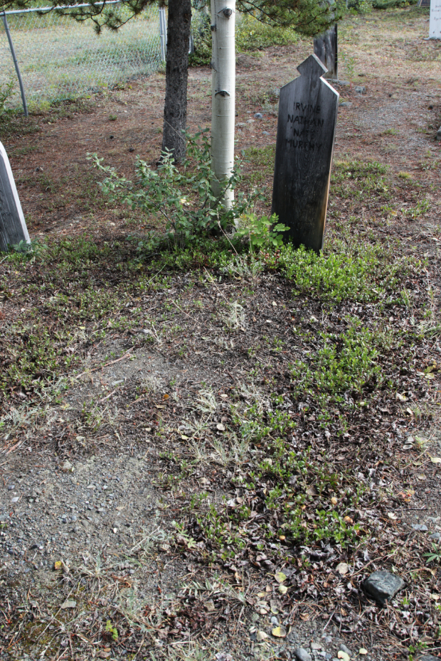 Grave of Irvine Nathan 'Nate' Murphy in the Atlin Cemetery, BC