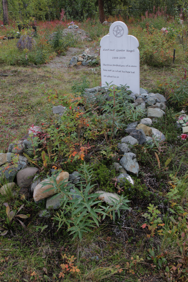 Grave of Hartmut Gunter Nagel in the Atlin Cemetery, BC