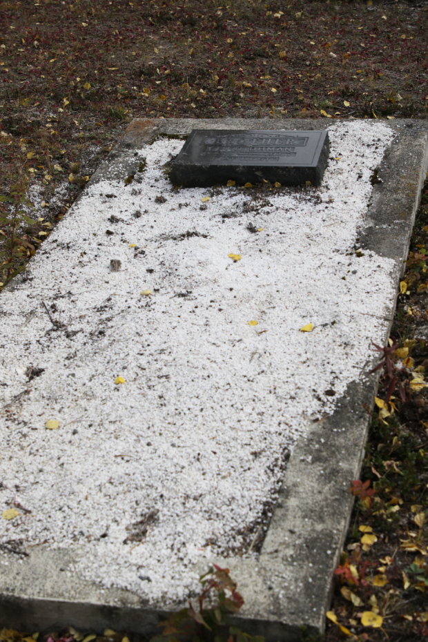Grave of Fred Ohman in the Atlin Cemetery, BC
