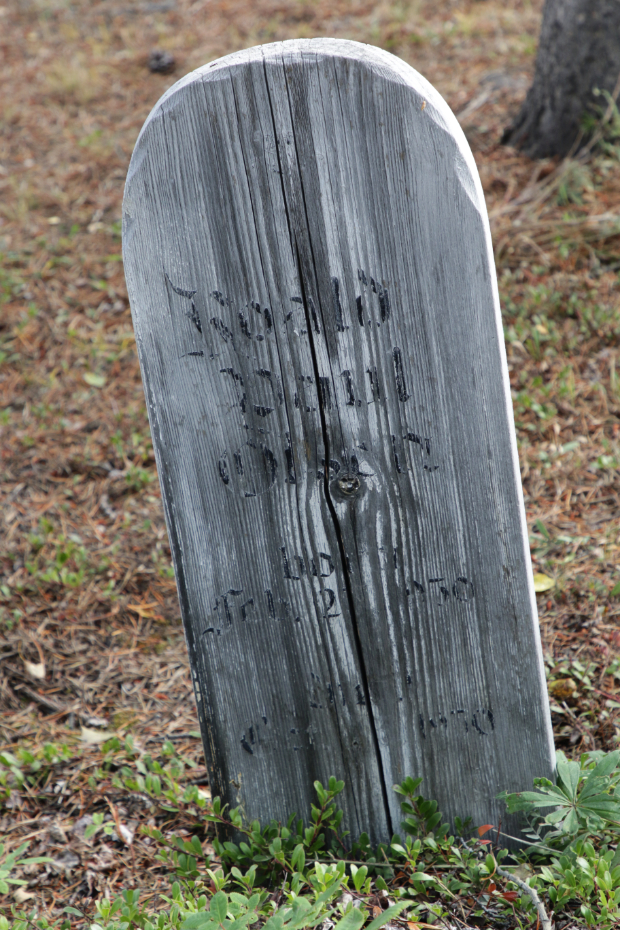 Grave of Roald David Olsen in the Atlin Cemetery, BC