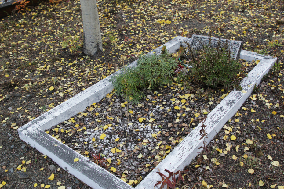 Grave of John Robert Roxborough in the Atlin Cemetery, BC
